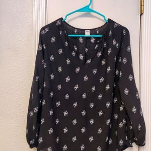 Old Navy black casual blouse